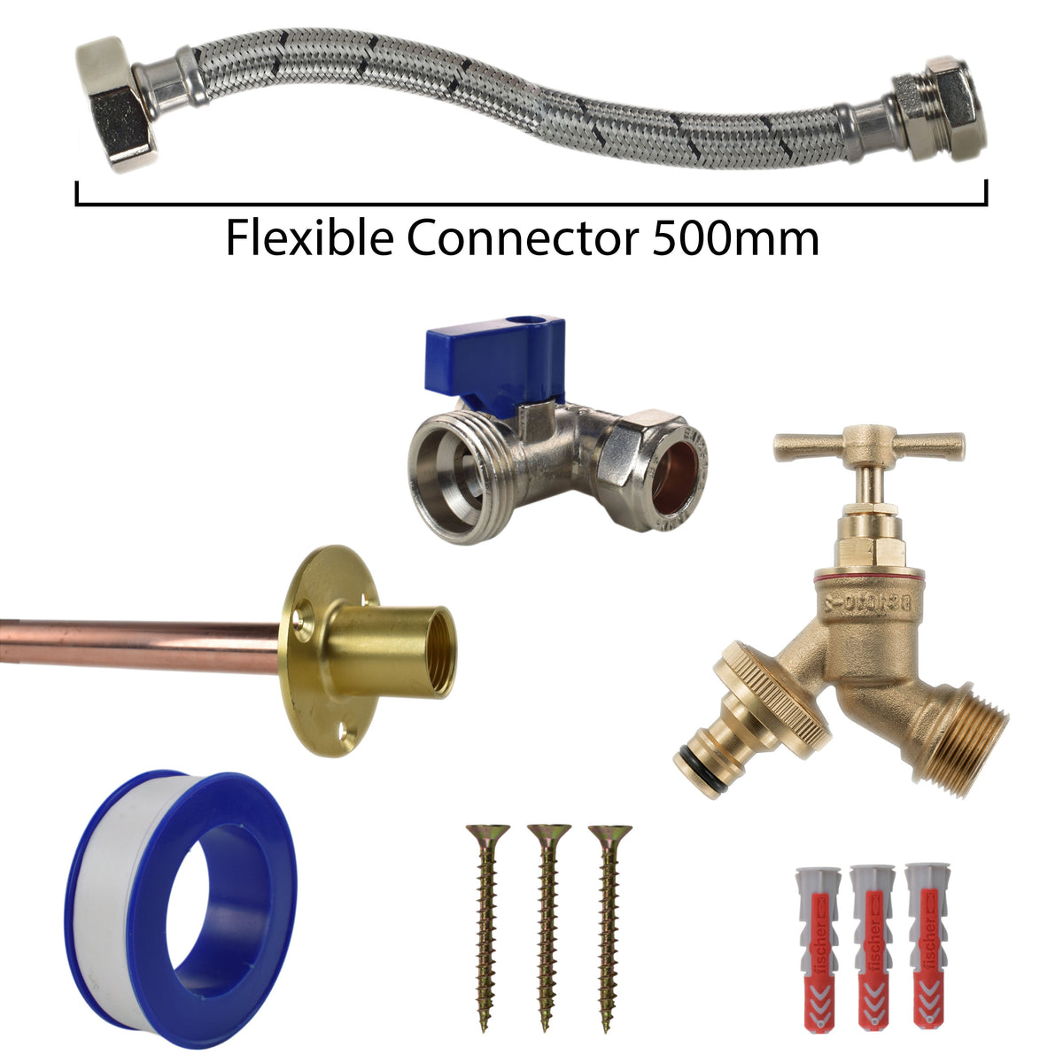 Brass Quick Connect Bib Tap STANDARD Connection Kit