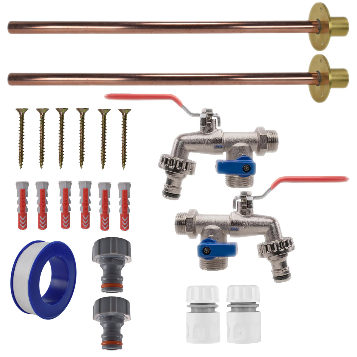 Double Lever Tap BASIC Connection Kit x2