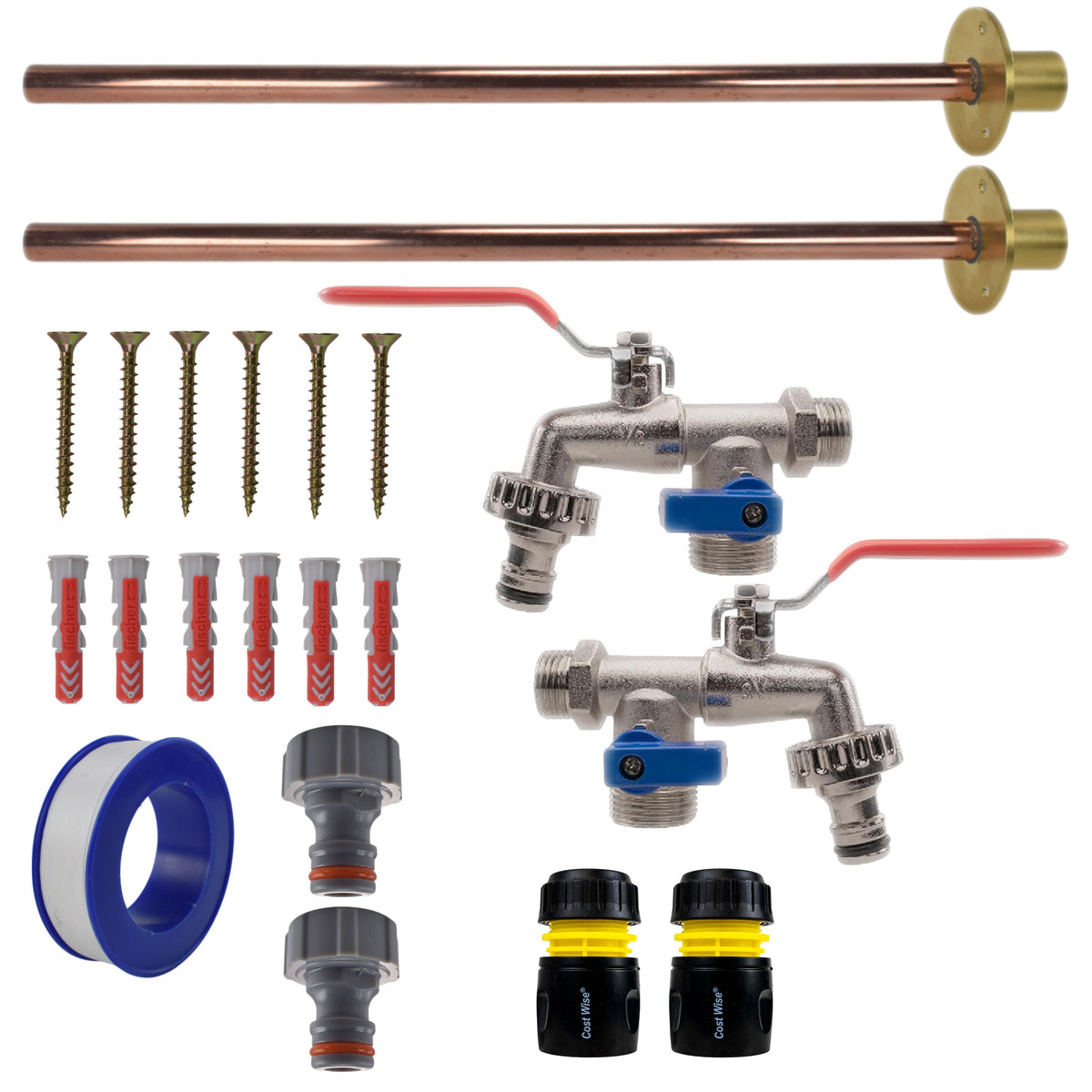 Double Lever Tap BASIC Connection Kit x2