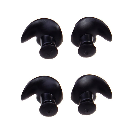2 Pair Soft Ear Plugs Environmental Silicone Waterproof Dust-Proof Earplugs Diving Water Sports Swimming Accessories, Soft Ear Plugs(Black)