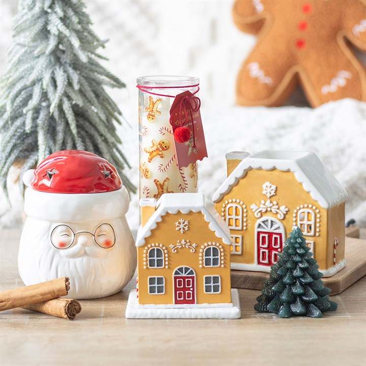 Candy Cane Gingerbread House Incense Cone Holder