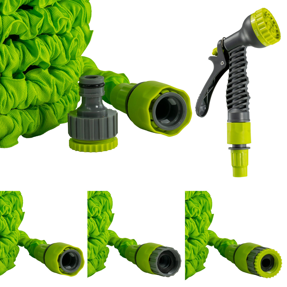 Expanding Trick Hose 5m - 15m Lime