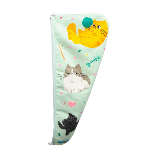 Hair Wrap Towel - Beans & Co Cats