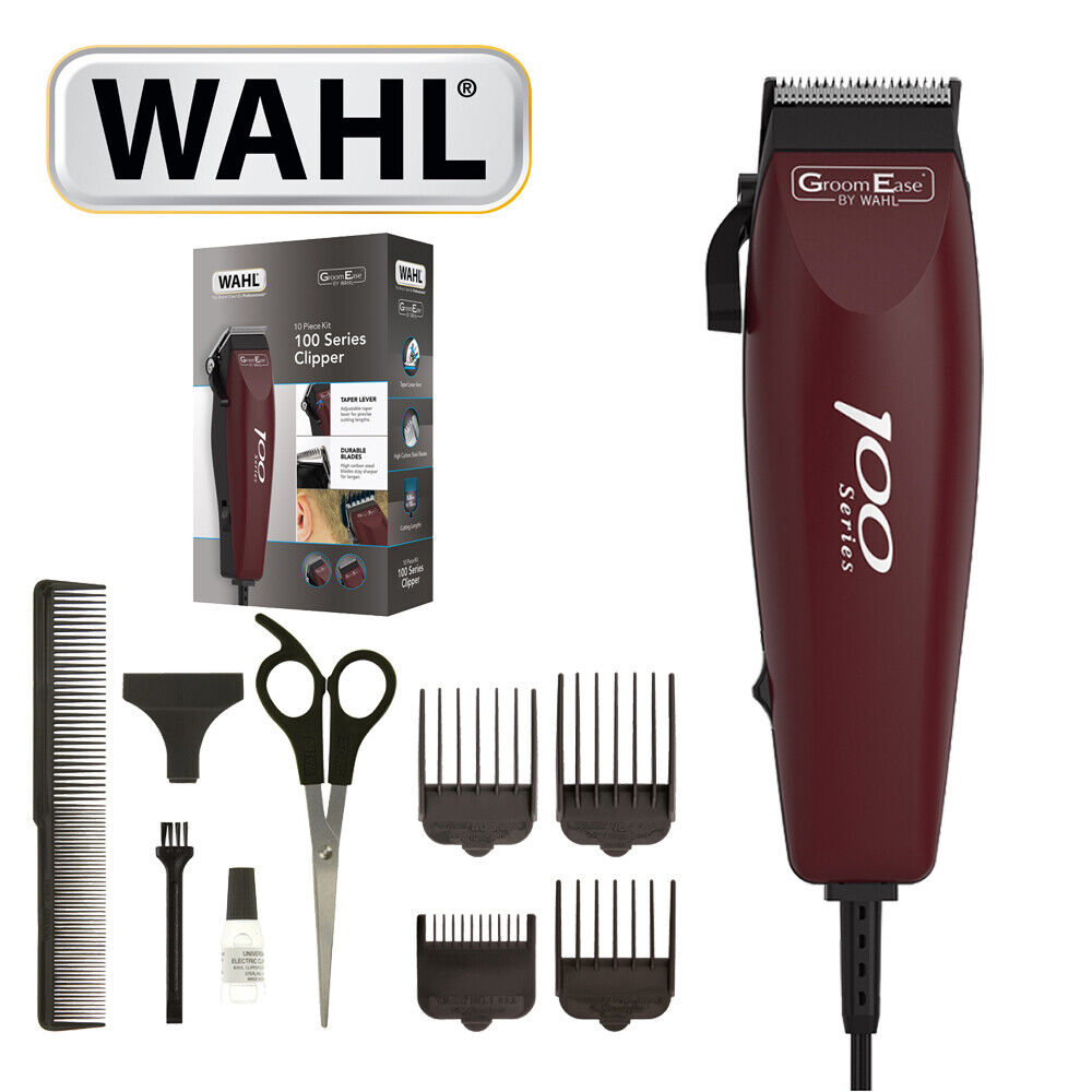 Wahl 10-Piece 100 Series Corded Hair Clipper Kit for Easy Home Haircuts & Grooming