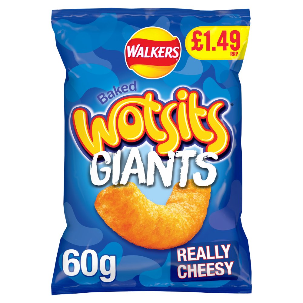 Walkers Wotsits Giants Cheese Crisps 60g (Box of 18)