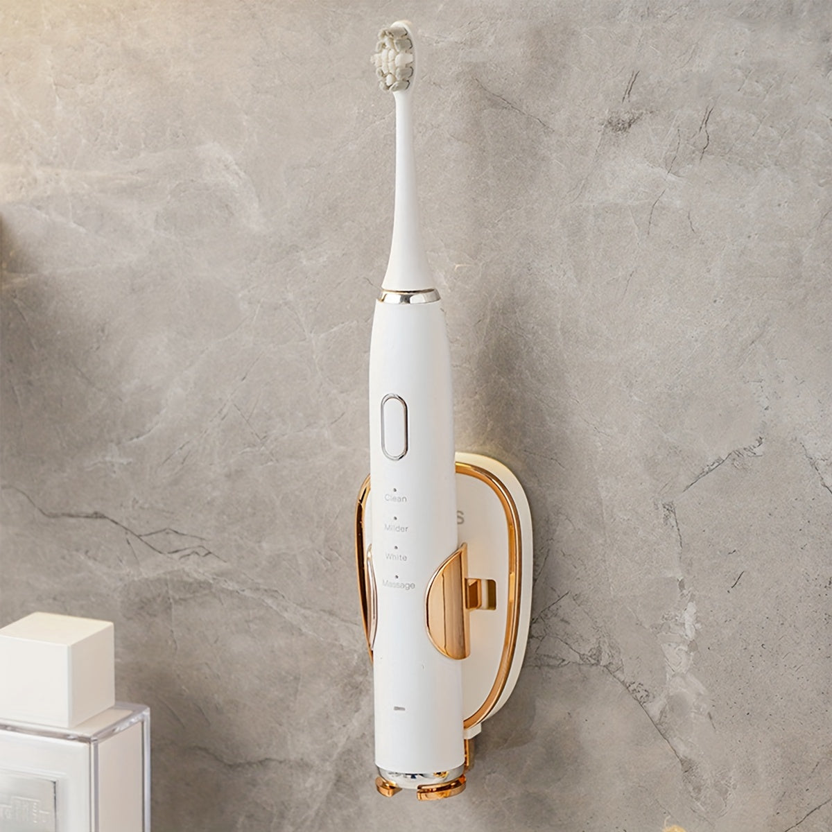 Wall-Mounted Electric Toothbrush Holder - Space-Saving Toothbrush Rack for Home Décor & Storage