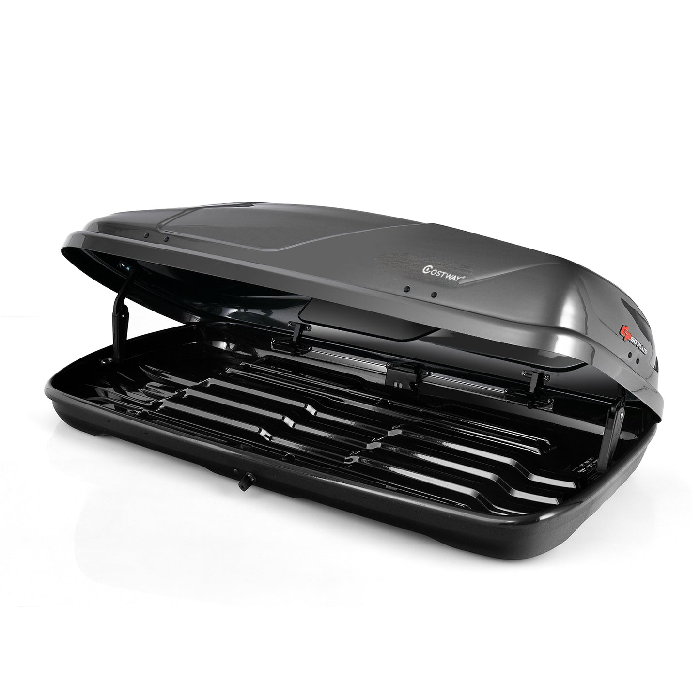 400L Car Rooftop Cargo Box with Security Keys and Dual Side Opening-Black