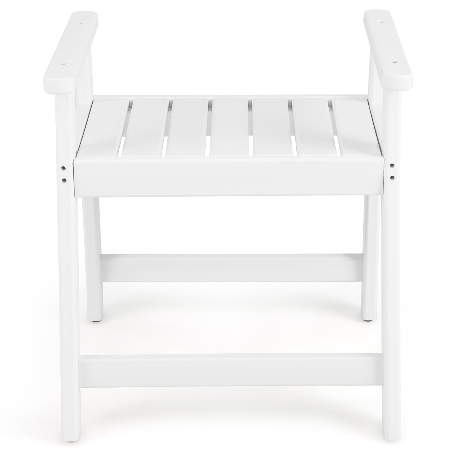 Waterproof HDPE Shower Bench with Armrests-Brown