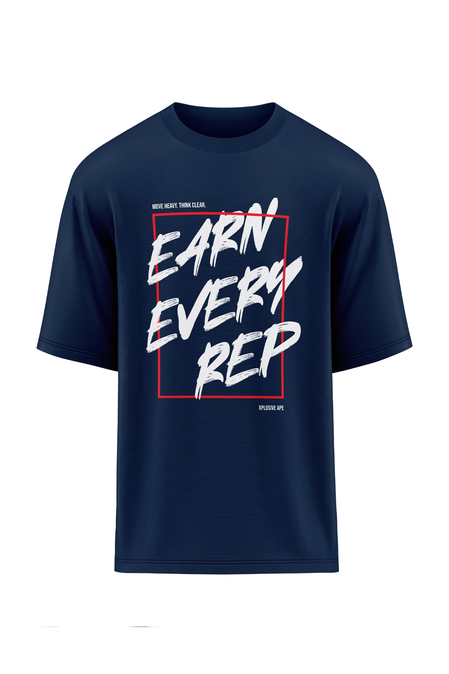 XAPE Weight Warp Oversized Tee - Navy