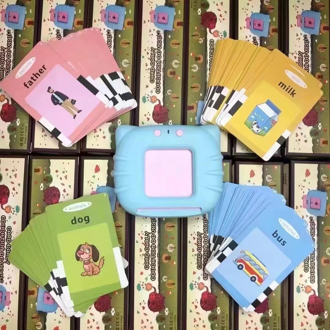 Kitten Pure English Children's Puzzle Card Machine-Blue/pink