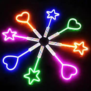 Angel neon solid rainbow color flash stick