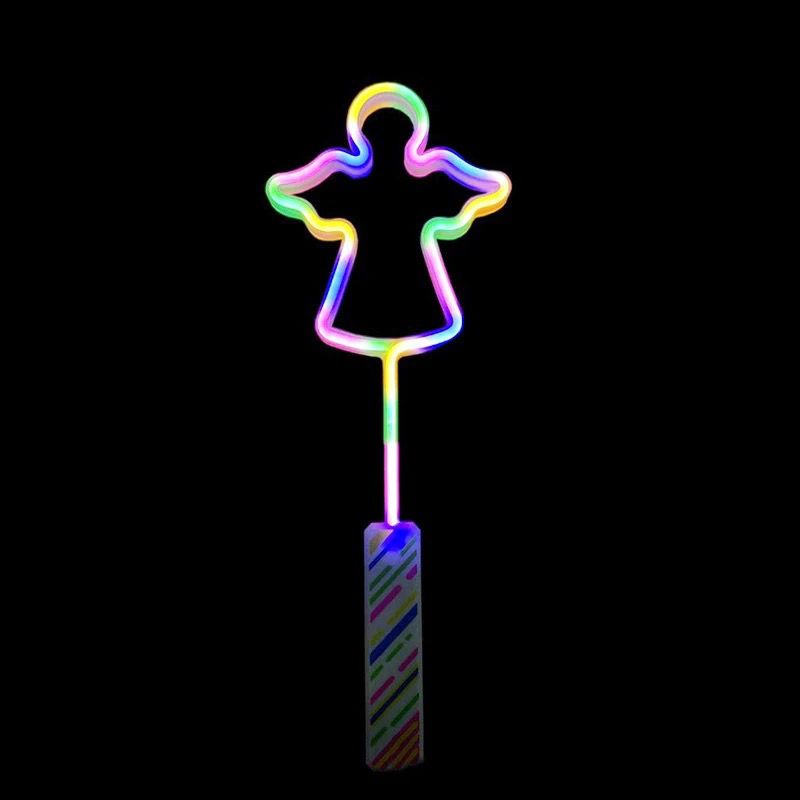 Angel neon solid rainbow color flash stick