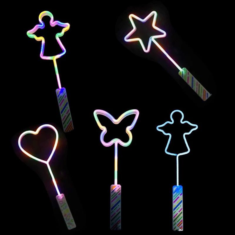 Angel neon solid rainbow color flash stick
