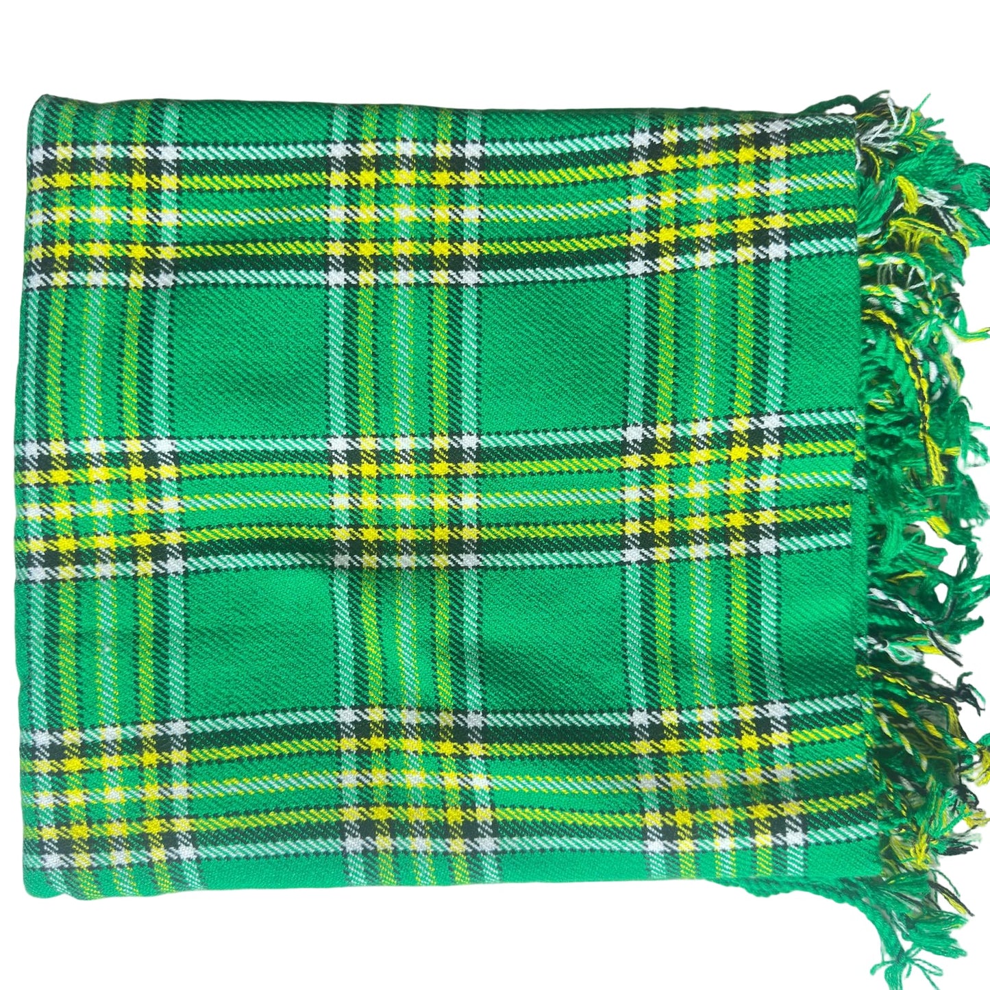 Traditional Irish Tartan Scottish Highland Acrylic Wool Tartan Fly Plaids with Thistle Brooch