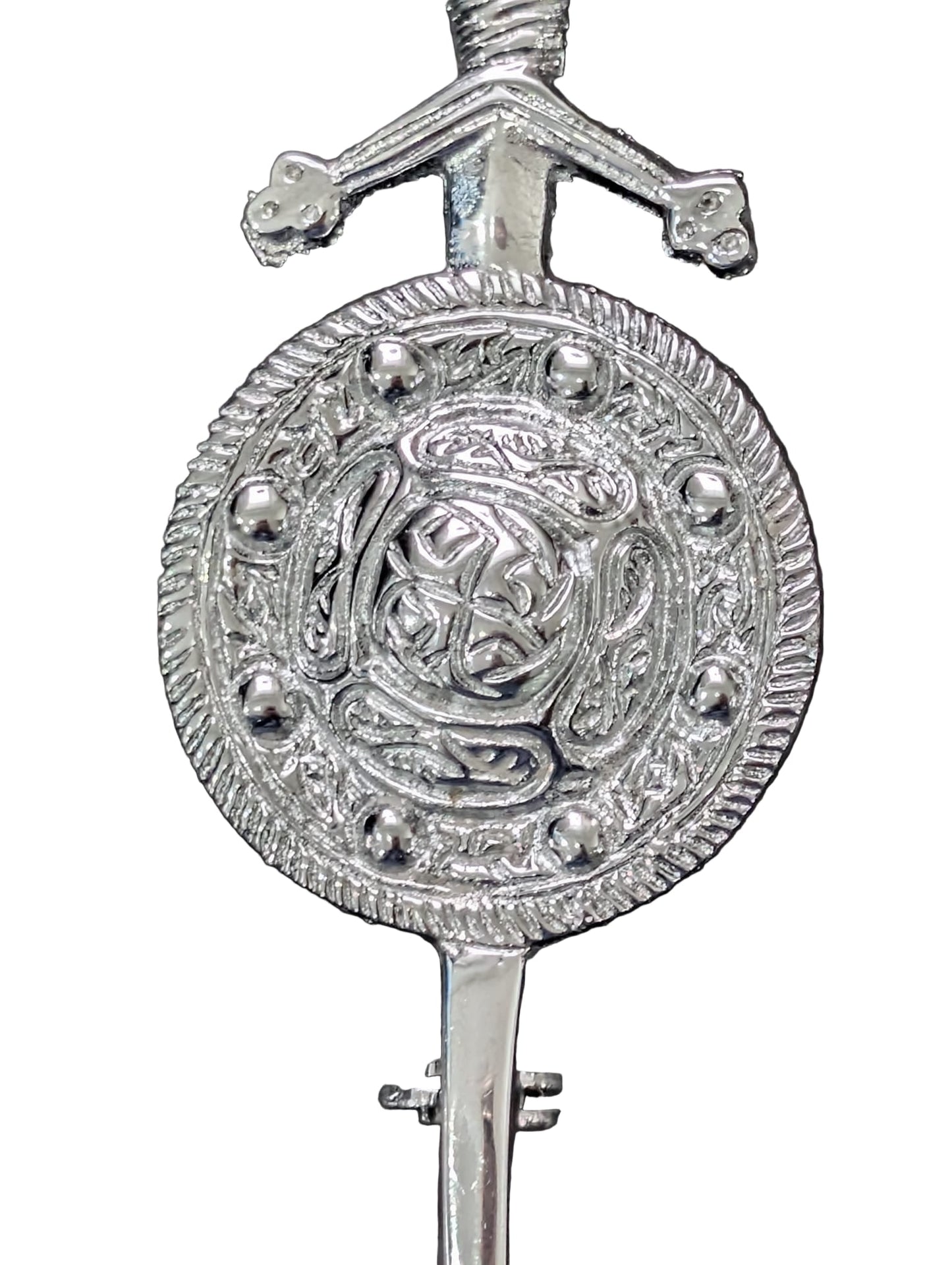 Scottish Sword & Shield Kilt Pin Brooch – Celtic Highland Wear Accessory for Kilts, Jackets & Plaids