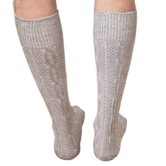 Grey Bavarian Socks Classic Oktoberfest Costume Lederhosen Cotton Socks German Outfit Socks