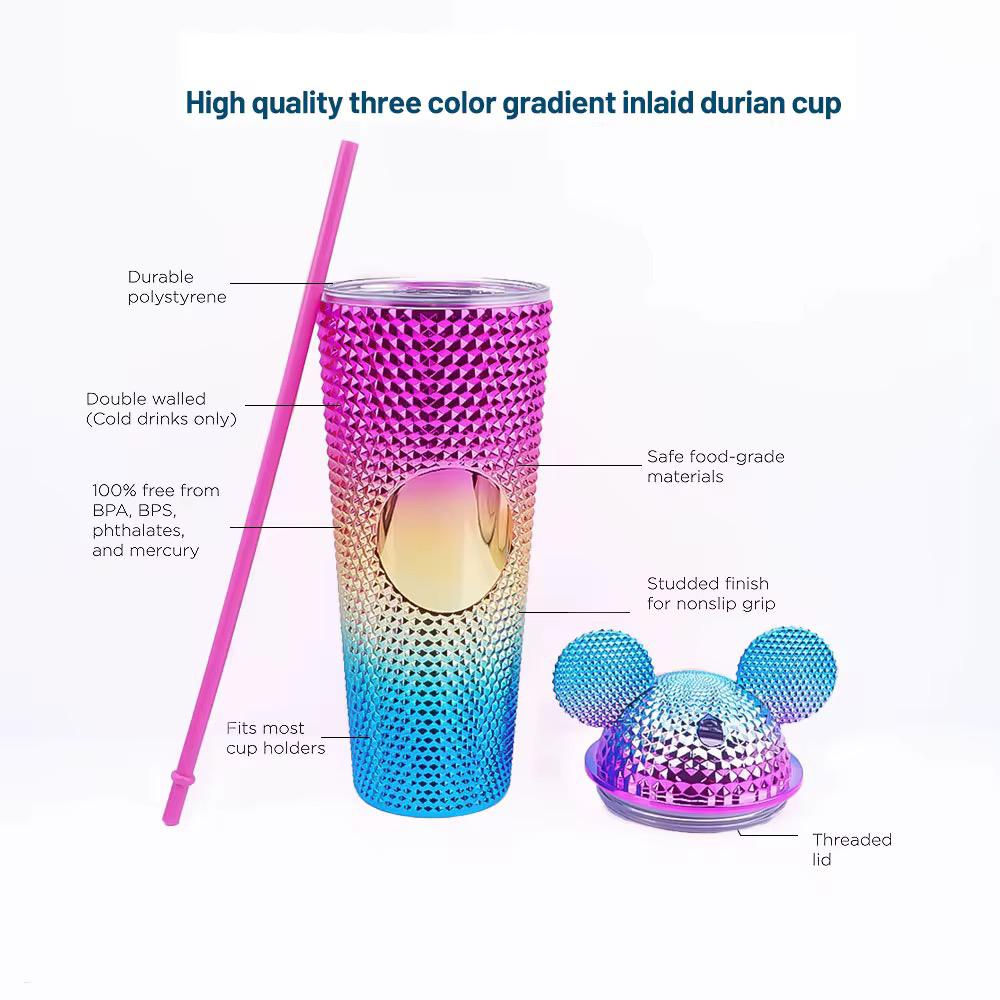 650ml Electroplated Durian Mouse Lid Electroplated Durian Cup