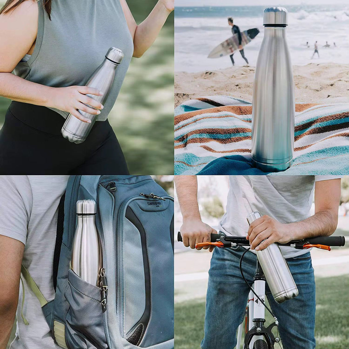 500ml water bottle stainless steel double wall vacuum flasks