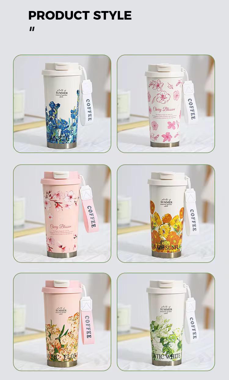 500ml Lily of the Valley Insulated Mug