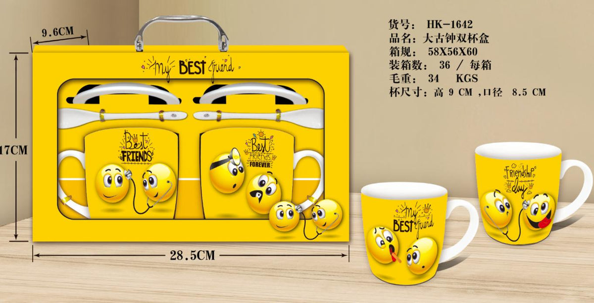 Ceramic coffee Mug gift set 2pcs