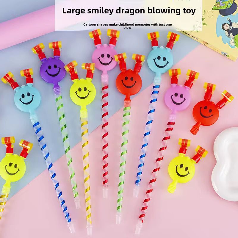 12pack Smiley face blowing dragon 4pcs in a pack