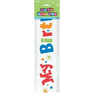 12pc Aluminum Foil Banner with Mixed English  Designs