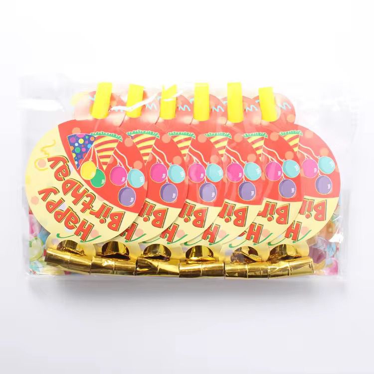 12pack English birthday celebration blowing dragon 6pc