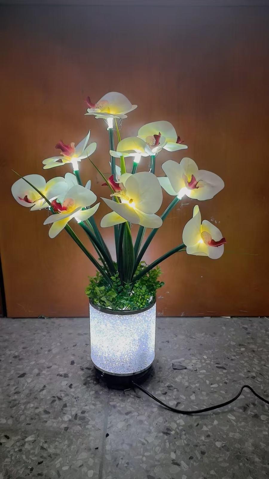 Decorative table lamp flower-like design 60cm, 5L