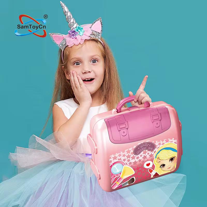 Children's Educational Backpack Schoolbag Baby Pretend Play Toy Dressing Table Set