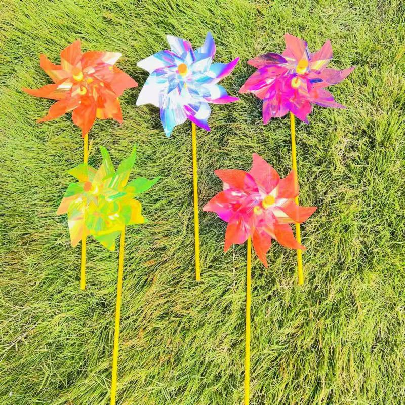 24cm monochrome iridescent fiberglass windmill