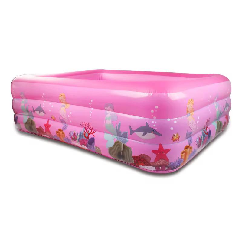 200cm  Three-tiered square printed water pool