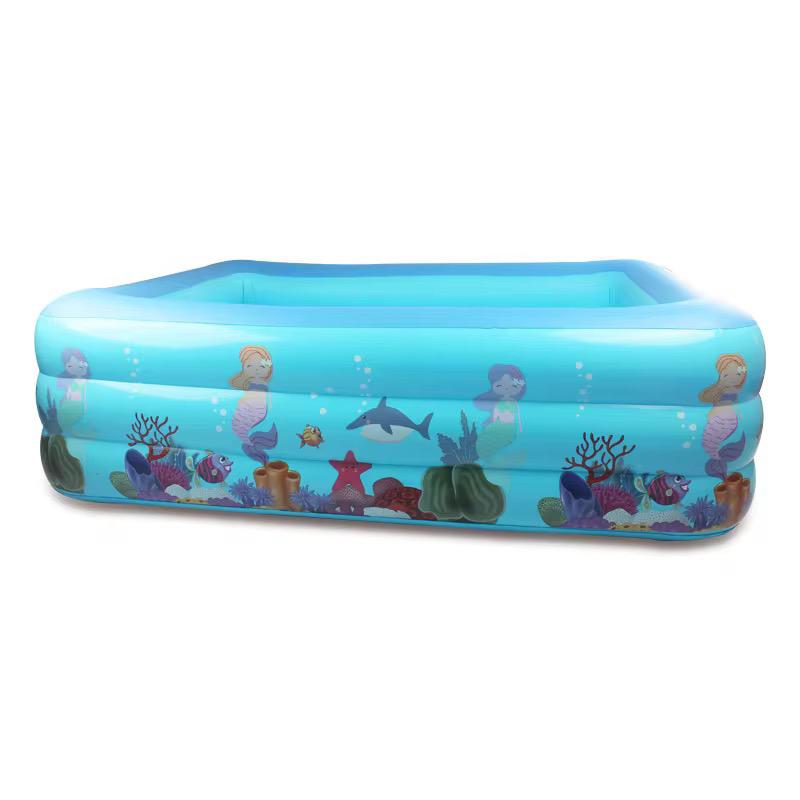 200cm  Three-tiered square printed water pool