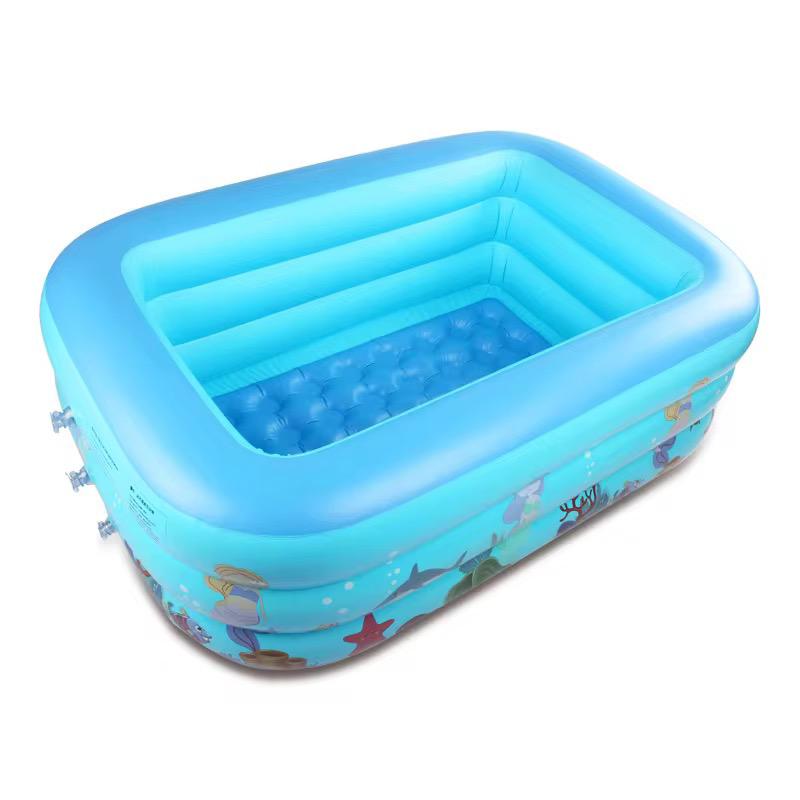 200cm  Three-tiered square printed water pool