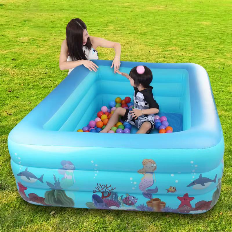 200cm  Three-tiered square printed water pool