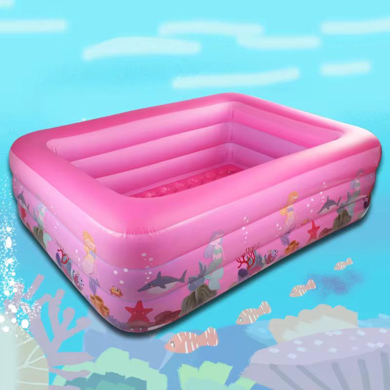 200cm  Three-tiered square printed water pool