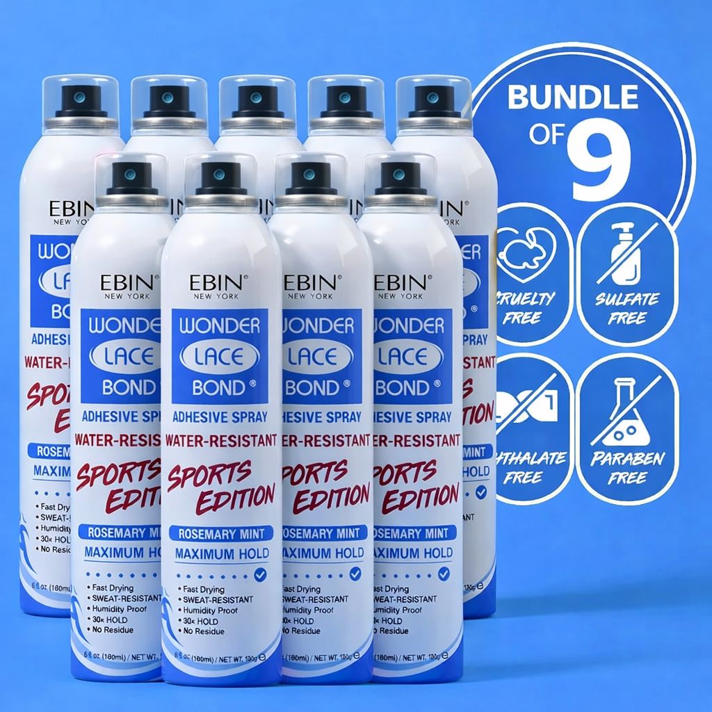Ebin Wonder Lace Bond Lace Melt Spray | Sports Edition (3/6/9 Pack) 14oz