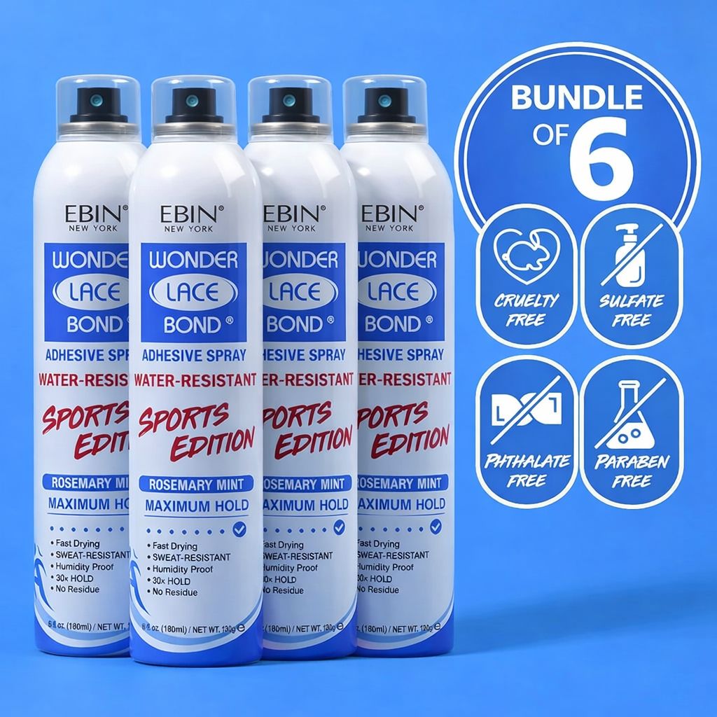 Ebin Wonder Lace Bond Lace Melt Spray | Sports Edition (3/6/9 Pack) 14oz