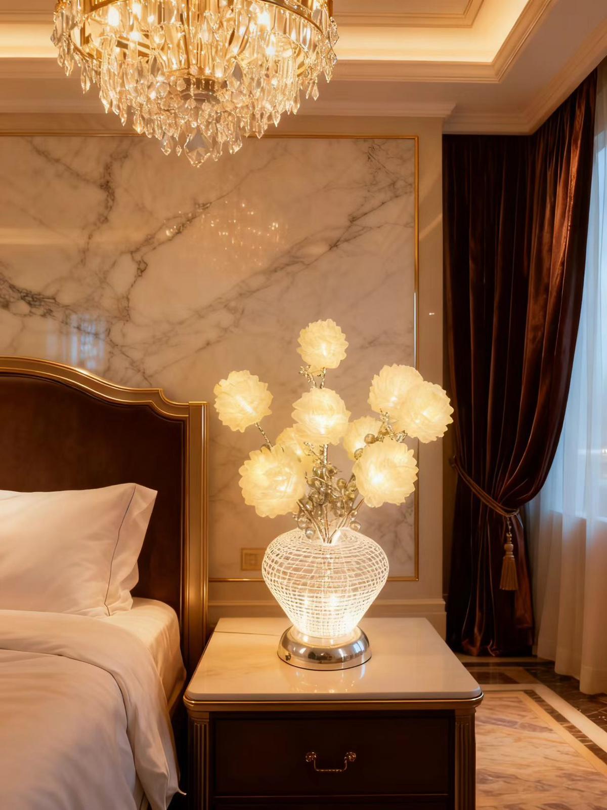 Decorative table lamp flower-like design  9L#45cm, 9L