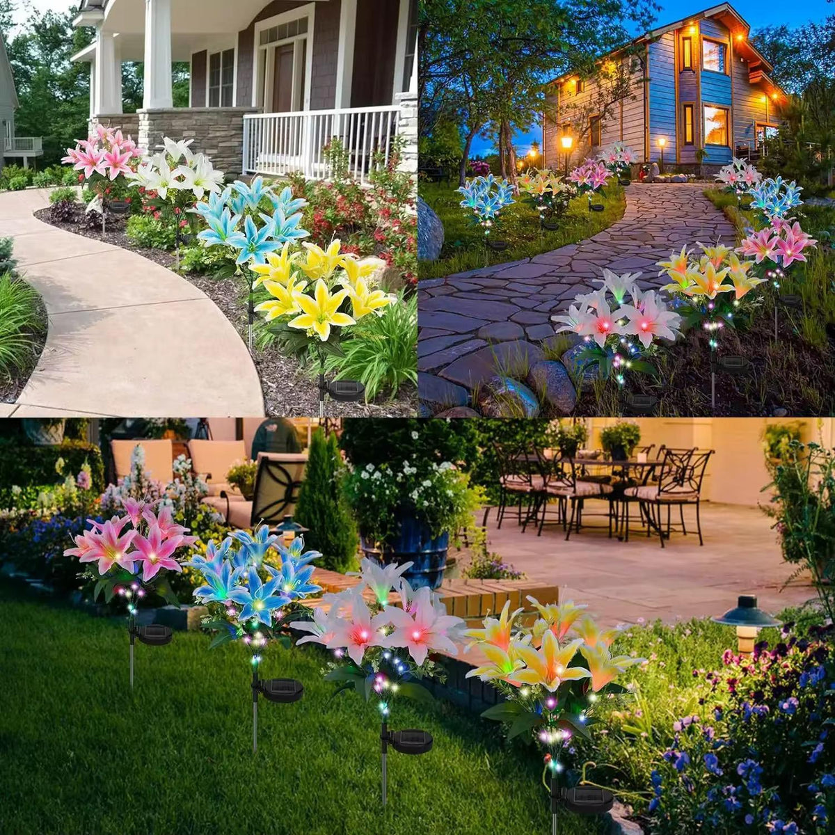2pcs SOLAR POWER  Garden Lights (LILY)