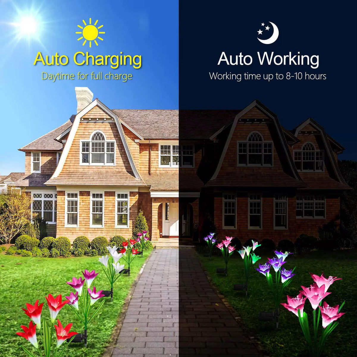 2pcs SOLAR POWER  Garden Lights