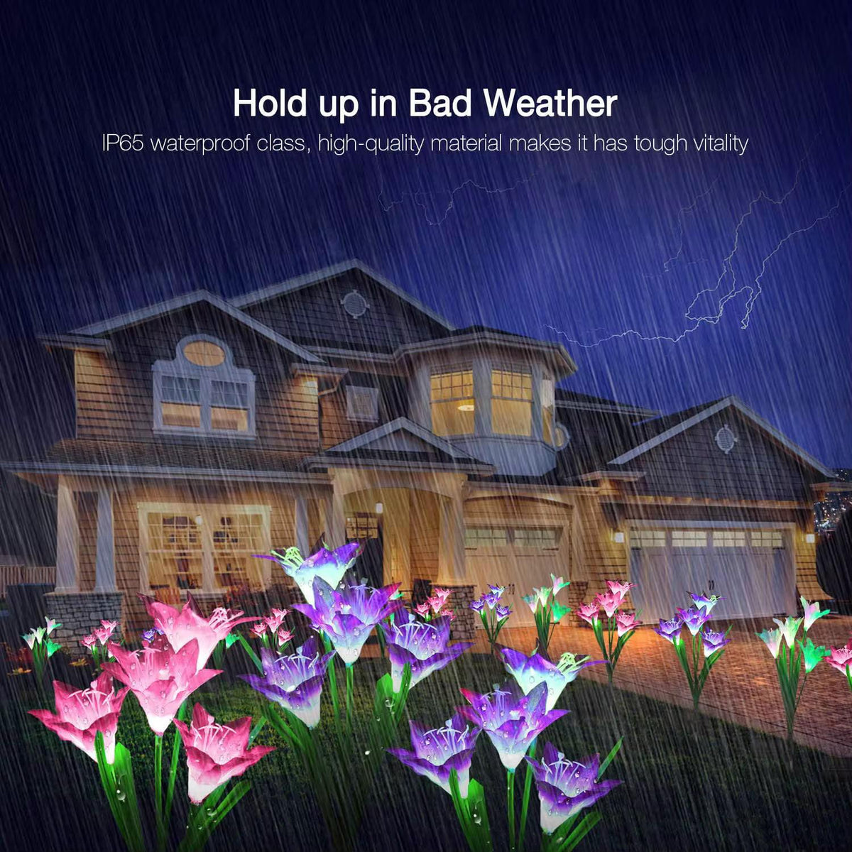 2pcs SOLAR POWER  Garden Lights (LILY)