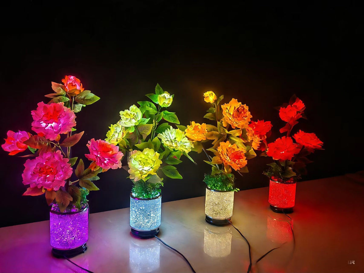 Decorative table lamp flower-like design 60cm, 5L