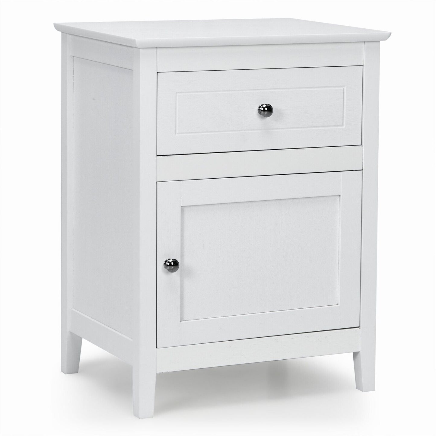 2-Tier Modern Badroom Nightstand with Drawer-Espresso