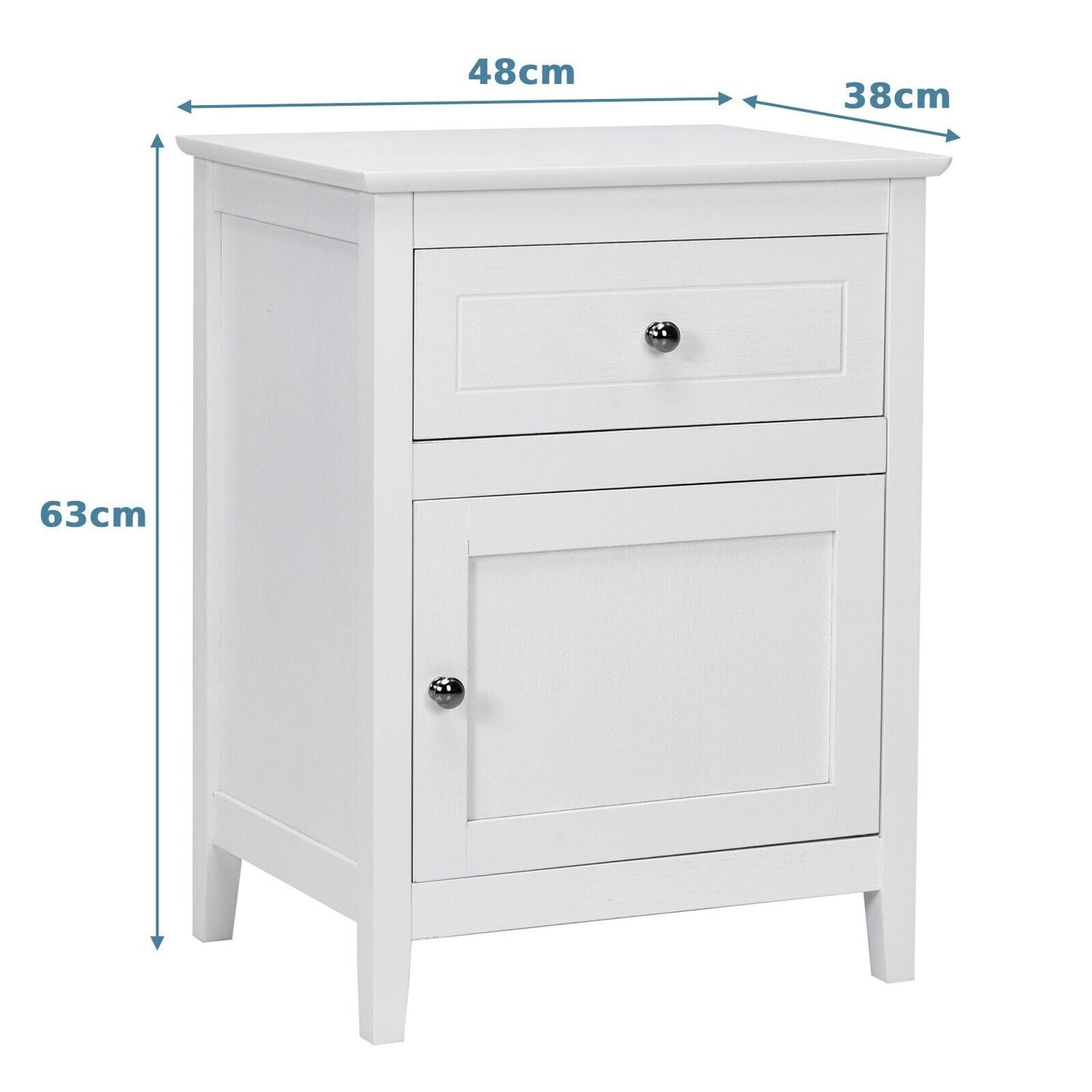2-Tier Modern Badroom Nightstand with Drawer-Espresso