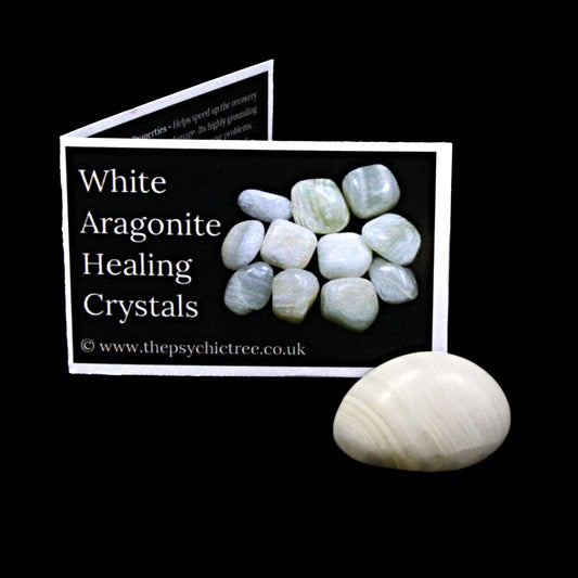 White/Pink Aragonite Polished Tumblestone Healing Crystal