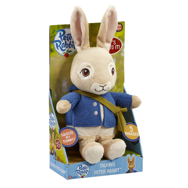 Peter Rabbit Talking Soft Toy Official Beatrix Potter Cuddly Bunny Rabbit Rainbow