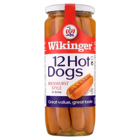 Wikinger 12 Hot Dogs Bockwurst Style in Brine 1030g
