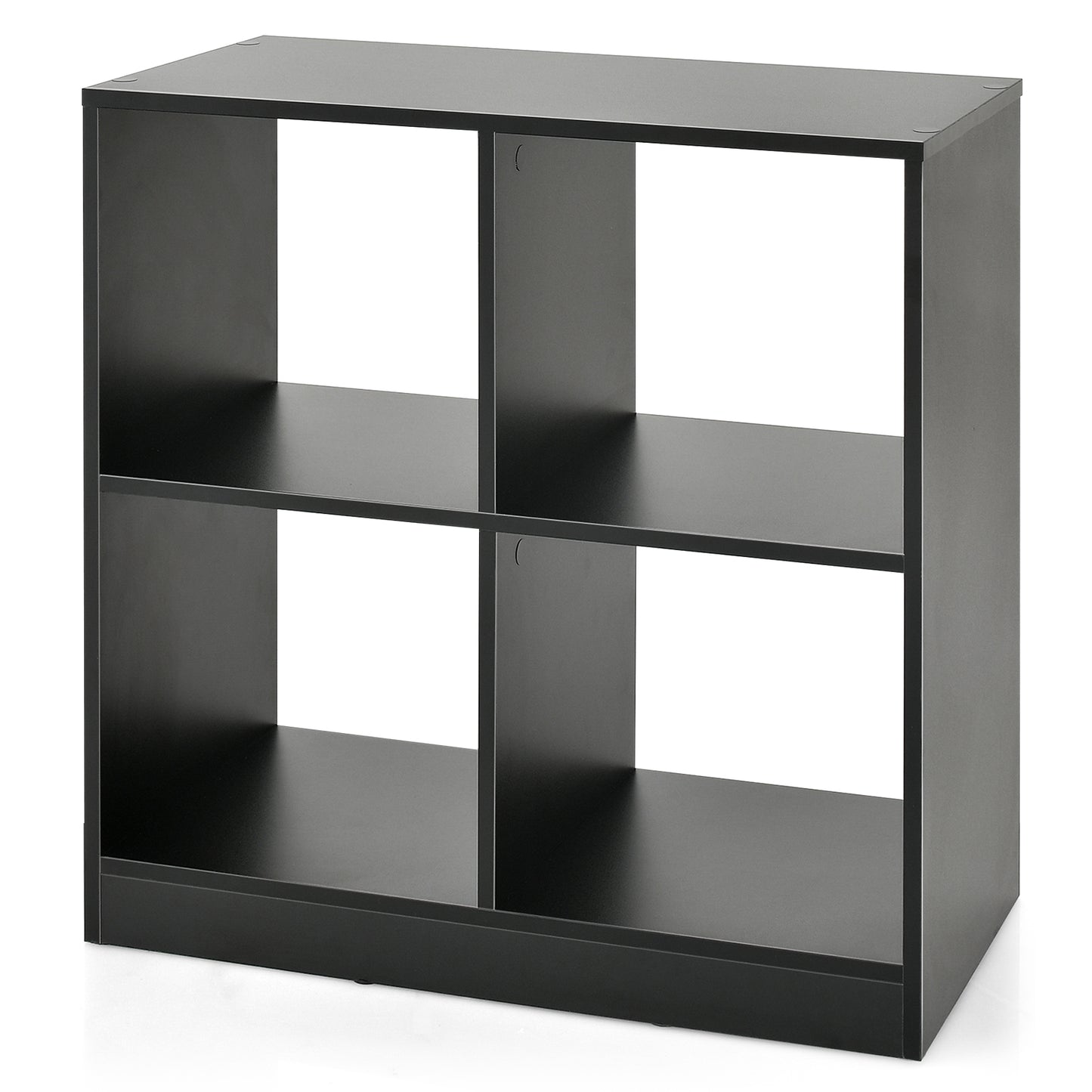4-cube Wooden Storage Cabinet with Anti-Toppling Device -White