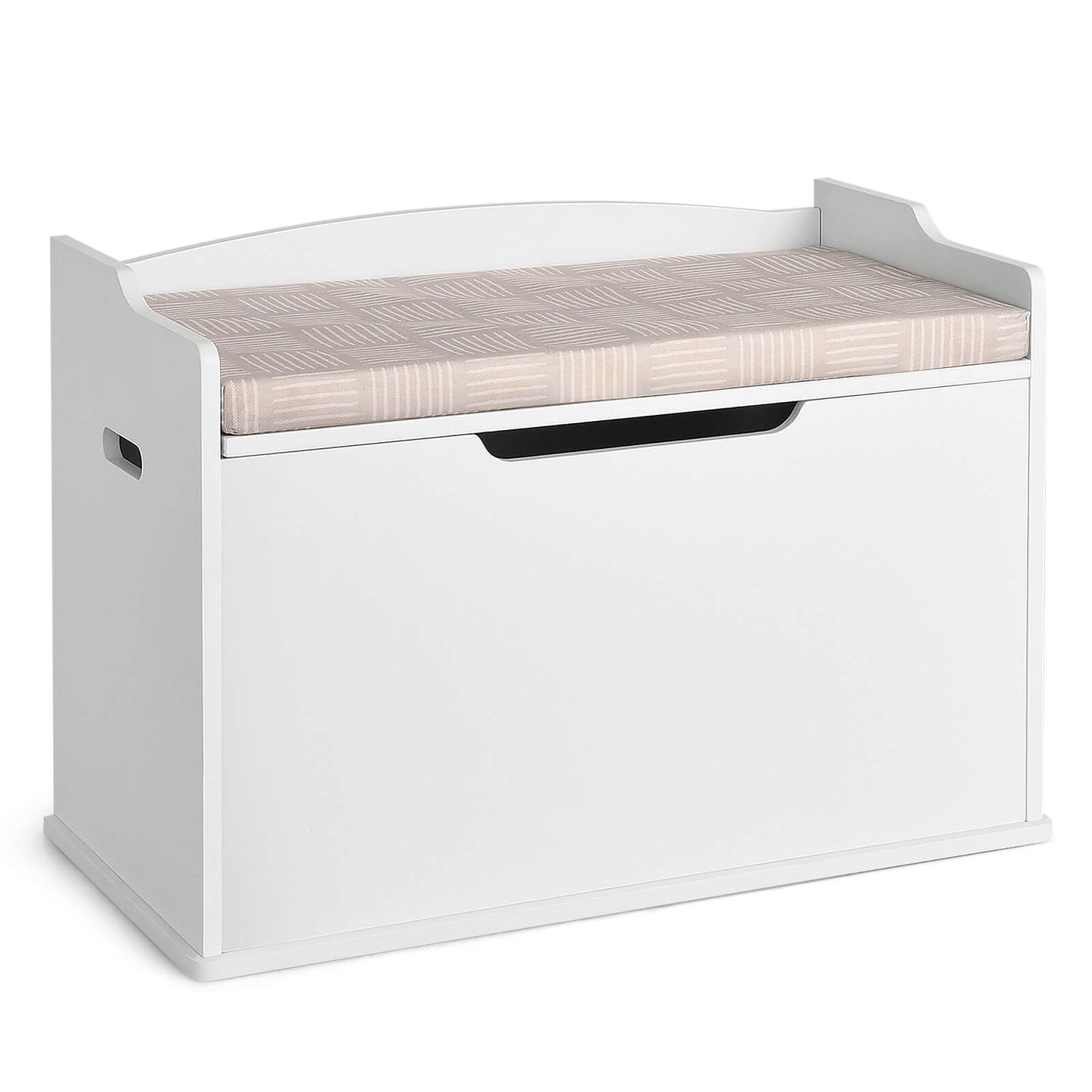 Wooden Kids Toy Box and Bench with Cushion and Handles-Grey