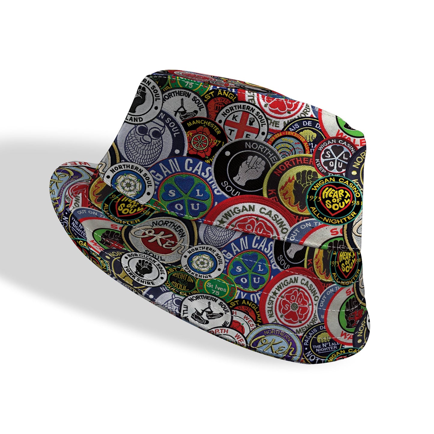 Northern Soul Patches Bucket Hat